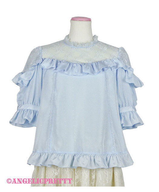 [Reservation] Lacy Frill Short Sleeve Blouse