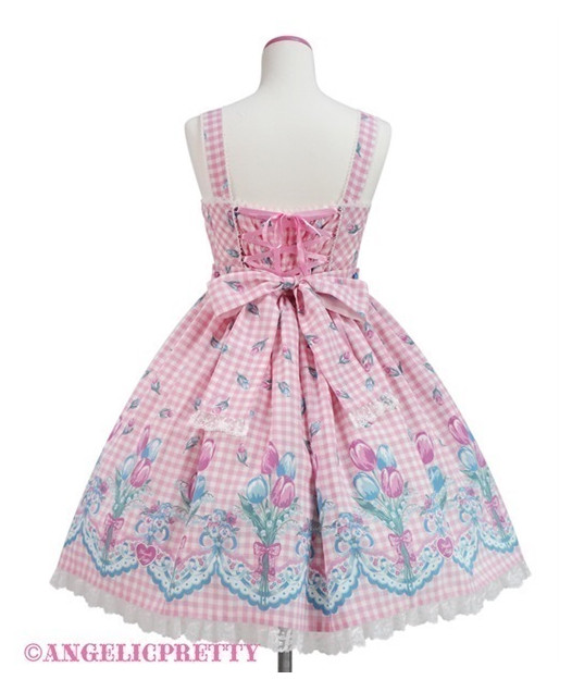 angelic pretty tulip bouquetジャンパースカートピンク | www