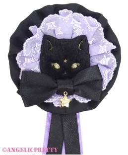 Milk Cat Patch Rosette Brooch