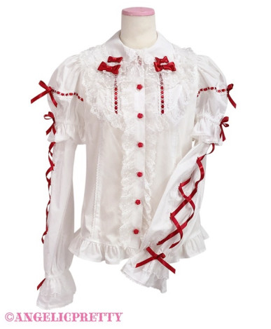 Ladder Lace Sleeve Blouse