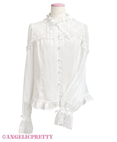 Stand-up Collar Fluffy Blouse