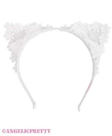 Flower Kitten Lace Headband