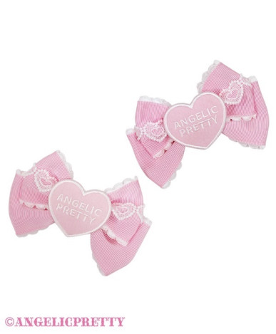 Heart Patch Ribbon Clip Set