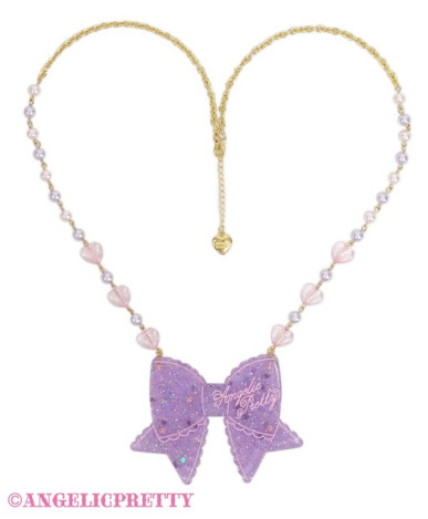 Glitter Ribbon Necklace