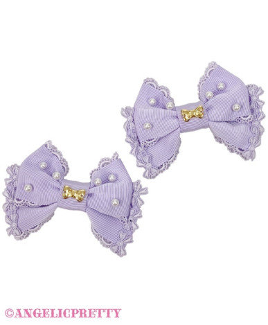 Dolce Pearl Ribbon Clip Set