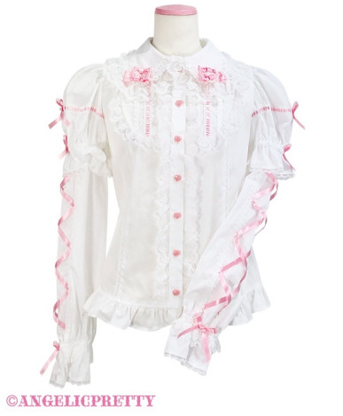 Ladder Lace Sleeve Blouse