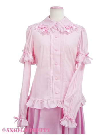 Simple Pintuck Sleeve Blouse