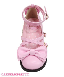 Angelic Pretty Tea Party Shoes 濃ピンク M Shoes] Tea Party Shoes