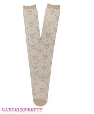 Fluffy Heart Overknees