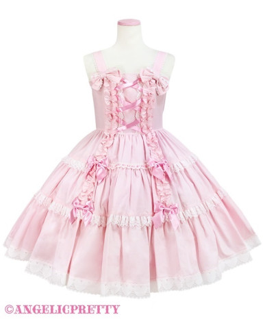 Shoulder Ribbon Jumperskirt