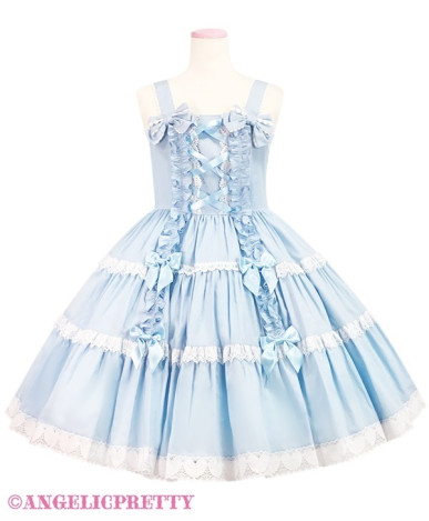 Shoulder Ribbon Jumperskirt