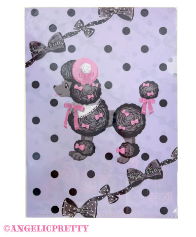 Dressy Ribbon Poodle Clearfile